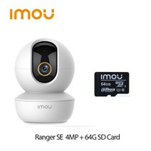 가정용 집안 가게 cctv 강아지 홈캠 dahua imou 레인저 se 2mp ai 인간 감지 카메라 아기 보안 감시 무선 ip 실내 4x 디지털 줌 1080p 카메라, 4mp 추가 64g sd, 나는 플러그, 3.6mm