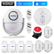 무선초인종 무선차임벨 도어벨 KERUI P6 가정 차고 보안 경보 도난 방지 스마트 모션 PIR 문 및 창문 무선, 10.KIT10