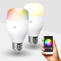 헤이홈 스마트전구 led 컬러 밝기조절 IoT 와이파이 스마트싱스, 스마트전구 화이트 WW