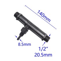 관개 벤츄리 튜브 1/2 "3/4" 1 수나사 농업 비료 주입기 자동 수정 탭 개, 01 1I2