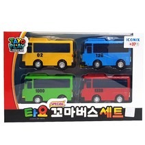 우야몰 타요 꼬마버스세트 4종 가니 라니 로기 캐릭터 완구 미니카 자동차