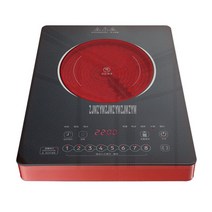 전기 버너 하이라이트 1구 2구 2200 36 28c 터치 컨트롤 세라믹 스토브 인덕션 쿠커 65 기어 온도 조절 가능 쿡탑, 01 빨간