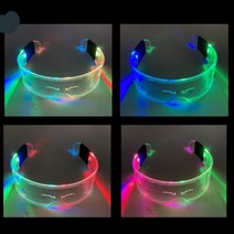 스포츠 파티 네온 선글라스 고글 LED, 싱글