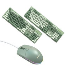 유선 LED게이밍키보드 마우스 USB 배그 적축 흑축 피파 게임 기계식 사무용 컴퓨터 ps2 갈축 무접점472504 L5, 적축 레트로기계식키보드 마우스