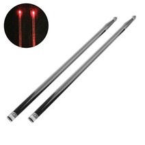 드럼스틱 1 쌍 5A 아크릴 드럼 스틱 40.5cm 밝은 LED 라이트 업 어두운 무대 공연에서 빛나는 재즈, [01] Red