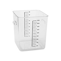 Rubbermaid 상업용 제품 주방/수비드/음식 준비용 플라스틱 공간 절약형 사각 식품 보관 용기 18쿼트 투명 (FG631800CLR), 컨테이너