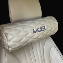 IOM K8 전용 2세대 더블 다이아몬드 차량용 퀼팅 목쿠션 헤드레스트 1EA, 블랙, 자수없음