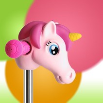 마이크로 킥보드 바람개비 고고헤드 리본 21세기 악세사리, 오리지널 핑크 유니콘