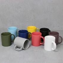 카페 무광 머그컵 360ml (9color) 도자기 머그잔 컬러, 블루