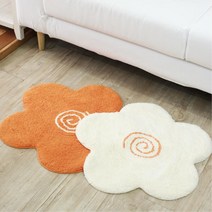 아이들방 데이지꽃모양 수제 순면러그 거실카페트