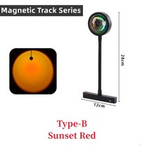 트랙 레일 조명 천장 램프 마그네틱 시스템 조정 일몰 10W DC48 스포트라이트, 05 02 Sunset Red