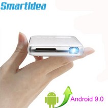 홈영화관 프로젝터SmartIdea-안드로이드 9.0 5000mAh 배터리 핸드 헬드 미니 LED 프로젝터 WiFi BT DLP 10, 02 WHITE_03 AU 플러그