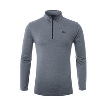 밀레 쉘르 집업 티셔츠_MVQFT404 차콜