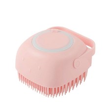 샤워 젤 디스펜서 기능을 가진 실리콘 바디 브러시 샤워 세정기 남성용 소프트 목욕 마사지 각질 제거 청소, 분홍색