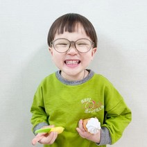 [소아뿔테블루라이트] 어린이 블루라이트차단 동글이 아동 키즈 뿔테 안경