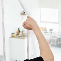 원룸 해충차단 방음효과 자석 현관문방충망 방문모기장 빌라 가게 출입문 아이방, 화이트