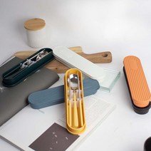 UH홈데코 휴대용 도시락 수저 케이스 세트, 화이트
