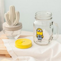 [RA㏓] 미니언즈 드링킹자 450ml (톰) 컵 음료 투명잔 카페유리 머그잔 주방용품 링킹 유리잔 캐릭터 에이 ▷_§Ea, 《본상품》, 옵션무[#@$]