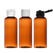 원터치캡용기 30ml 50ml 60ml 75ml 80ml 100ml 똑딱이공병 어매니티공병, 1개, 50ml갈색용기 원형 투명캡