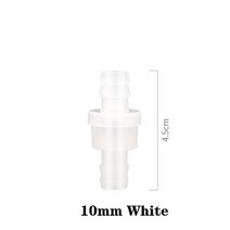수족관 공기 펌프 체크 밸브 플라스틱 편도 논리턴 10 개 물고기 탱크 에어 라인 튜브 호스 파이프 피팅용