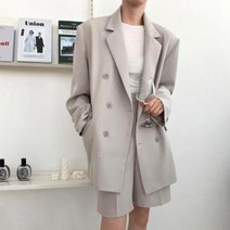 바보사랑 여자 시티보이룩 더블자켓 블레이져 셋업 세트.옷자락(무료배송)