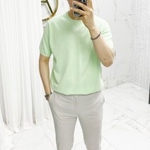 아도르클래식 라운드 9컬러 니트 반팔티