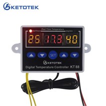 컨트롤러 kt88 온도 서모 스탯 인큐베이터 용 디지털 서모 스탯 레귤레이터 온도 제어, 1개, CHINA, KT88 12V