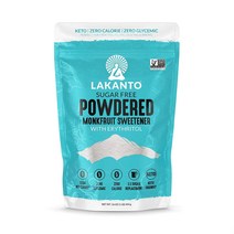 1 Pound (Pack of 1) Powdered Lakanto Powdered Monkfruit Sweetener - 1:1 Powdered Sugar Substitute