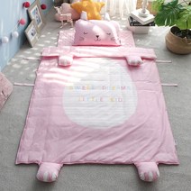아망떼 드림애니멀 레빗 낮잠이불 패드세트 베개솜 포함 80 x 130 cm, PINK