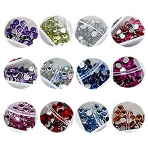 TK-BEAUTY 원형스톤 1.5mm 100알 네일스톤 네일 스톤, 100개, 연보라
