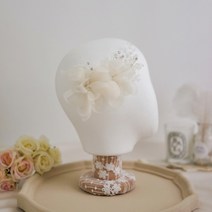 엘블랑꼬 셀프 웨딩 헤어 코사지 한복 머리장식 혼주 헤어핀 빅쉬폰