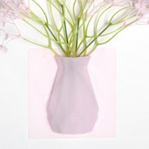 무타공 벽걸이 화분 조화 꽂이 화병 벽고정 플랜테리어 접착식 실리콘 1P, 상품선택, 핑크