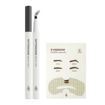 아유아유 타투착 브로우펜, 브로우펜 1개+가이드 1개, 01.그레이블랙