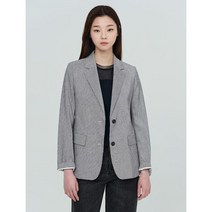 빈폴 레이디스 네이비 리넨 블렌드 하운드 투스 재킷 (BF2311C07R)