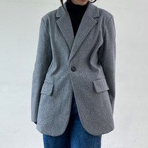 (세일) 잔잔버튼 루즈 모직 블레이져 B 1473