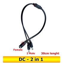 DC 전원 1 Female to 2 3 4 5 8 Male Way 분배기 어댑터 커넥터 플러그 케이블 5.5mm 2.1mm 12V CCTV 카메, 01 1 to 2