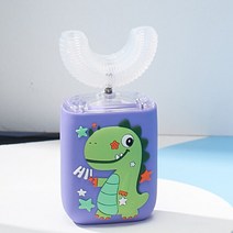 가성비어린이용 전동 칫솔 만화 패턴 360 도 U 모양 음파 충전식 IPX7 방수, 05 7-15 toothbrush