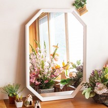 [서운아트] 모던 팔각 원목 벽거울/화장거울 (중) 2color, 화이트500675 34