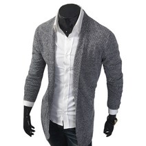 위즈아이 남성 가을 간절기 모자이크 남자 숄 가디건 NR285G