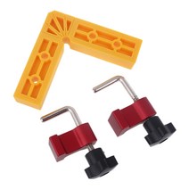 내구성 포지셔닝 사각형 목공 장인 사용을위한 코너 클램프, 노란색, 120mm, 1개