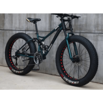광폭타이어 MTB 하드테일 바퀴큰자전거 팻바이크, 27단화이트스포크 휠24인치