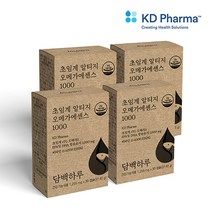 담백하루 초임계 알티지 오메가3 에센스 1000 4개월 4박스 비타민D600IU 120캡슐, 30캡슐, 4개