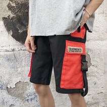 트레이닝 카고 팬츠 와이드 일본 홍대 쇼츠 힙합 반바지