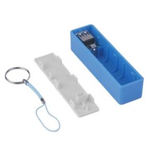파워뱅크 자작배터리 캠핑용배터리 2600mAh 18650 USB 보조베터리 배터리 충전기 케이스 DIY 상자 아이폰에, 02 Blue