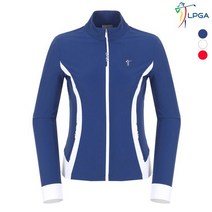 LPGA 여성 컬러배색 져지 미드레이어 L191TJ571P