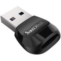 SanDisk 모바일메이트 USB 3.0 마이크로SD 카드리더기 블랙 SDDR-B531-GN6NN 샌디스크, 64GB_Card Only