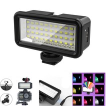 고보라이트8배경 40m 수중 LED 플래시 라이트 방수 다이빙 사진 램프 고프로 히어로 11 10 9 Dji SLR 액션, 한개옵션0