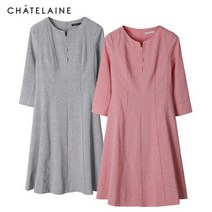 샤트렌 샤트렌 슬림핏 라운드넥 플레어 롱원피스_HC0MOP110