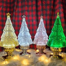 빈티지 앤틱 오르골 산타 눈사람 스노우볼 크리스마스 소품 선물 워터볼 맛집 친구 조카 선물, 크리스탈 트리(소), 로즈골드