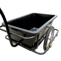 카고 트레일러 자전거 후면 트롤리 리어 캐리어 차박, 플라스틱 버킷 트레일러